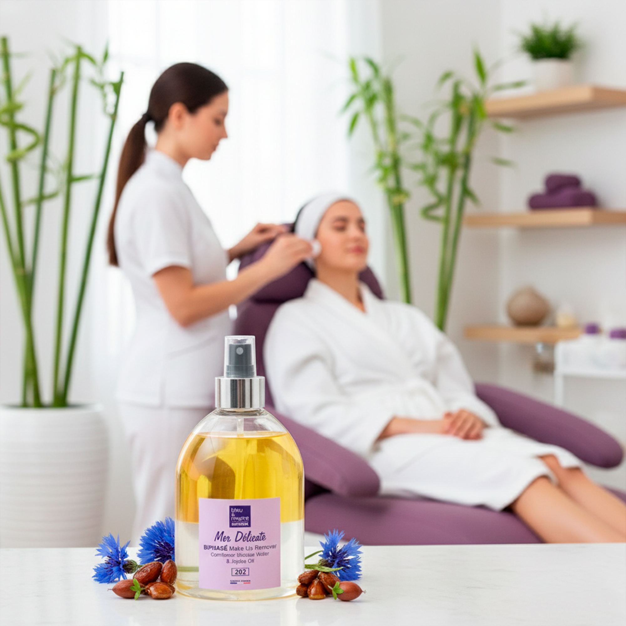 Cosmética facial profesional natural Bleu Marine Bretania para cabinas estéticas