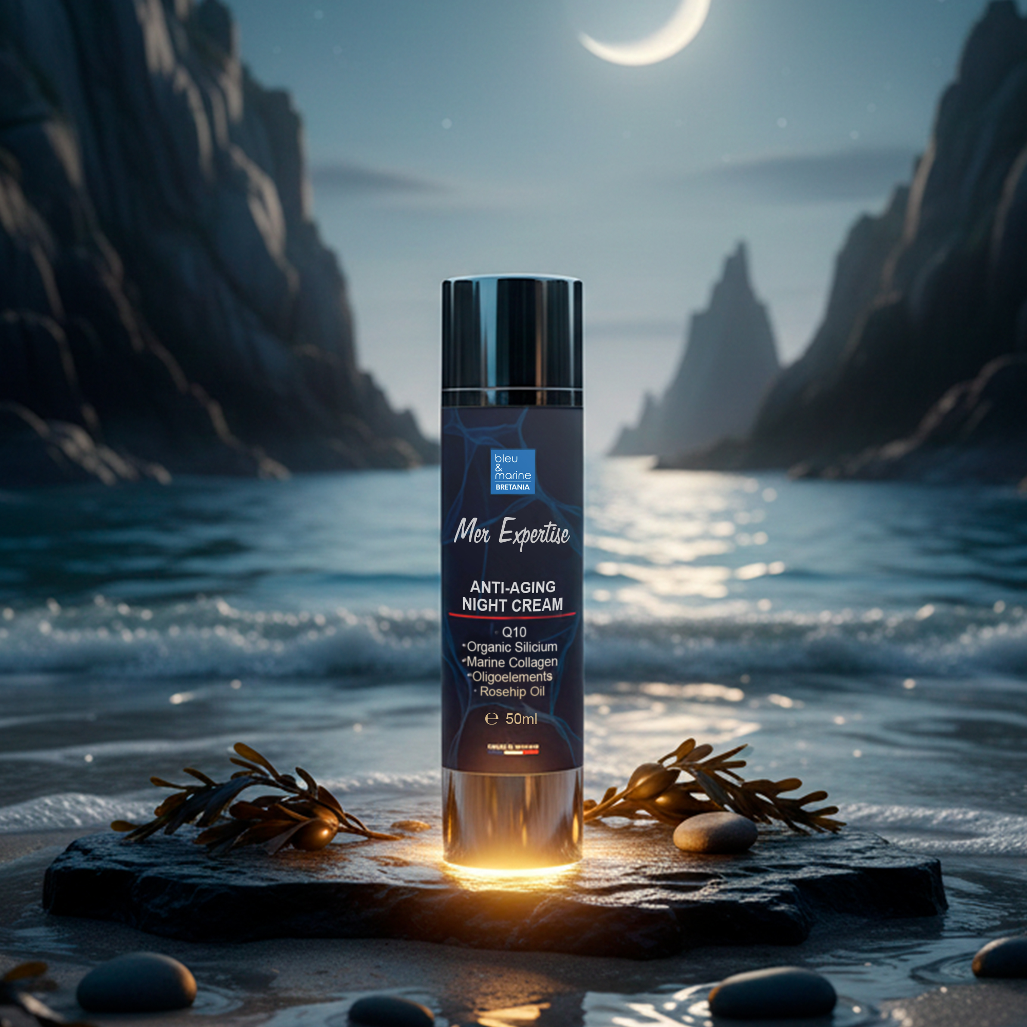 Cosmética facial profesional natural Bleu Marine Bretania para cabinas estéticas