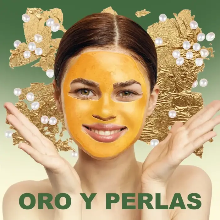 extura dorada de la Mascarilla Peel Off Reafirmante de Oro de OÏLENA.